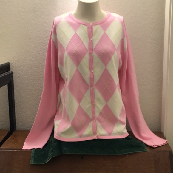 Lilly Pulitzer Sweaters - Lilly Pulitzer argyle cardigan sweater